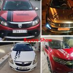 Fashion WRC Stripe Car Covers Vinyl Racing Sports Decal Head Car Sticker Wrap Vinyl Stickers For Car Head Decoration