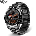 LIGE – montre connectée de sport pour hommes, écran entièrement tactile, étanche IP67, Bluetooth, pour Android et ios, nouveau, 2020