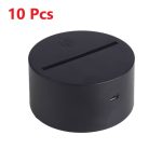 10Pcs/Lot 3D LED Lamp Base Acrylic Night Light Base LED USB Touch Remote Control Lighting Accessories Base Wholesale