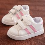 Baskets antidérapantes confortables, arrière souple, pour fille et garçon, chaussures de sport blanches pour enfants et tout-petit, décontractées et plates