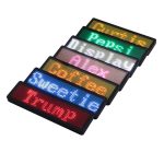 Bluetooth digital LED badge DIY programmable scrolling message mini LED display party event clear 11*55 pixels LED name sign