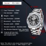 PAGANI Design Men Automatic Watch Sapphire Luxury Mechanical Wristwatch Stainless Steel Waterproof Watch Men Mekaniska klockor