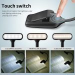 Rechargeable LED USB Book Light Reading Light Flexible Book Lamp Dimmer Clip Table Desk Lamp Portable Clip Light