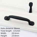 KK&FING Black Aluminum Alloy Kitchen Cabinet Handles Dresser Drawer Pulls Cupboard Wardrobe Door Knobs Furniture Handle Hardware
