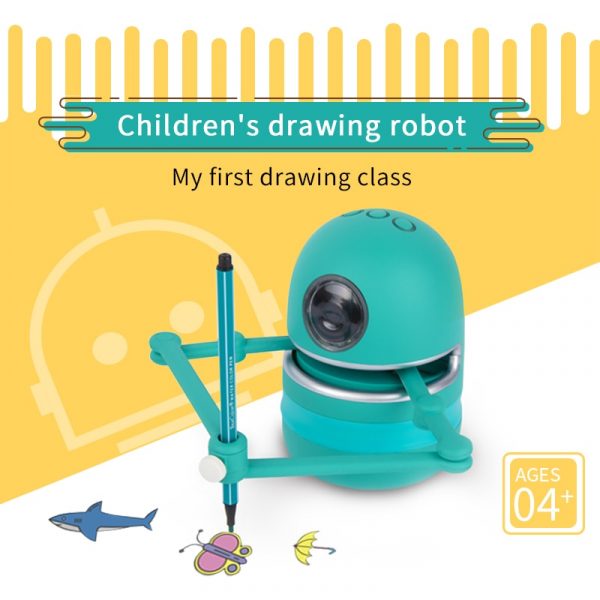 LANDZO Quincy – Robot de dessin magique Q, jouet pour enfants, Puzzle, apprentissage, outil de dessin, cadeau éducatif pour garçons et filles