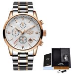2021 LIGE Men Watches Top Luxury Brand Sport Quartz Watch Men Chronograph Waterproof Wrist Watch Man Stainless Steel Date Clock