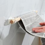 Supports de tringles à rideaux auto-adhésifs, 2 pièces, supports de poteaux organisés, salle de bains, barre à serviettes, crochet, pinces de Support fixes C