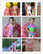 Maillot de bain à imprimé de pastèque pour petite fille, vêtement de plage et de natation, bikini pour enfant à bas âge, ensemble une pièce très mignon
