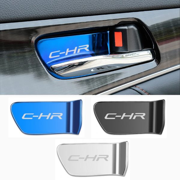4pcs stainless steel car interior door handle ornament sticker for Toyota CHR C-HR Accessories Car Styling