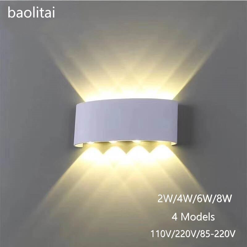 Thicker-Nordic-Wall-Lamp-Led-Aluminum-Outdoor-Indoor-Ip66-Up-Down-White-Black-Modern-Home-Stairs-Bedroom-Bedside-Bathroom-Light Thicker Nordic Wall Lamp Led Aluminum Outdoor Indoor Ip66 Up Down White Black Modern Home Stairs Bedroom Bedside Bathroom Light