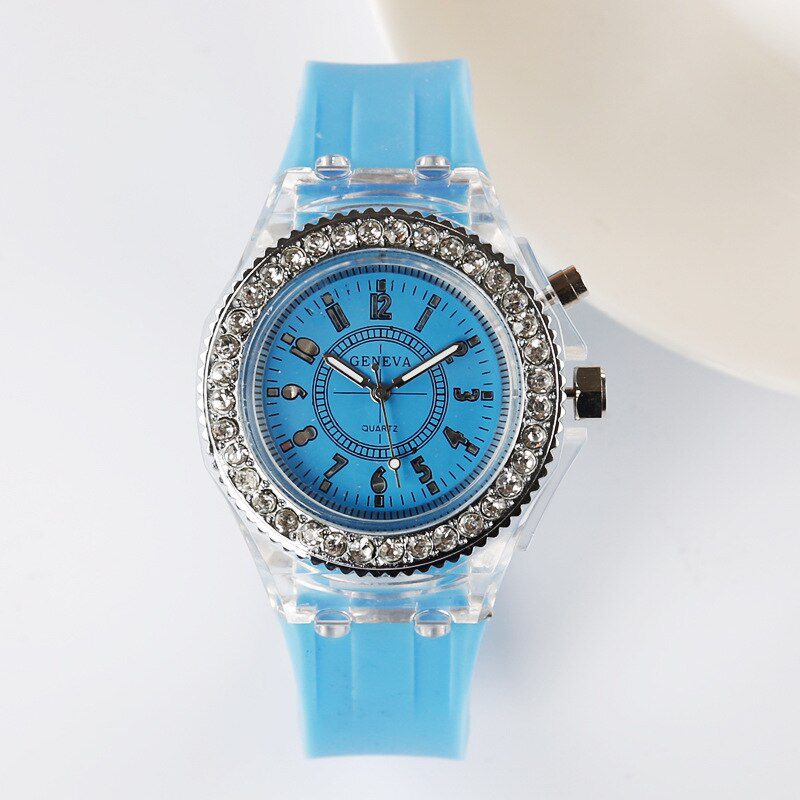 2019 New hot sale Flash Luminous Watch Led light Personality trends students lovers jellies woman men's watches light WristWatch