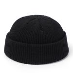 Bonnet tricoté pour hommes et femmes, casquette d'hiver chaude, rétro, Baggy, Melon, manchette noire, Docker, 2020