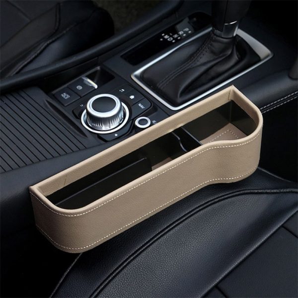 Leather Car Seat Organizer Holder Organizer Multifunctional Auto Seat Gap Storage Box ABS Seat Seam Pockets Trunk Organizer