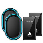 CACAZI New No Battery Need Wireless Doorbell 58 Chimes EU/US/UK Plug Self-Powered Waterproof Door bell Intelligent LED Ring Bell