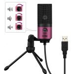 Fifine – Microphone USB cardioïde à condensateur en métal, studio d'enregistrement de voix off, pour ordinateur portable, Windows, YouTube-K669