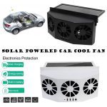 Solar/USB Dual Charging Vehicle Cooling Tool Car Exhaust Fan Vehicle Air Circulation Smoke Exhaust Fan Car Ventilation Fan