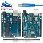 Carte de développement UNO R3 CH340 CH340G pour Arduino, avec tête à broche droite avec câble