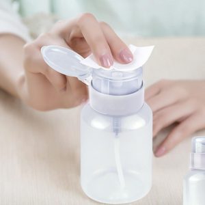 Portable 60 ml/120 ml vide clair pompe distributeur bouteille en plastique vernis à ongles dissolvant conteneur de nettoyage