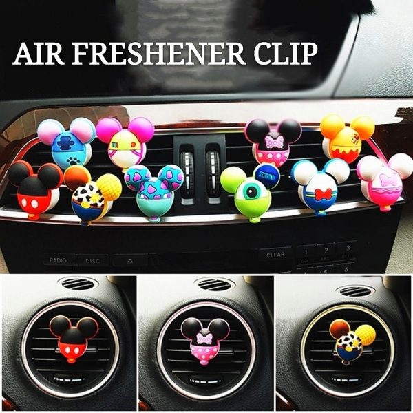 Car Perfume Clip Air Freshener Auto Vent Fragrance Cartoon Solid Parfum Wholesale Cute Mouse Automobile Accessories Lemon Scent