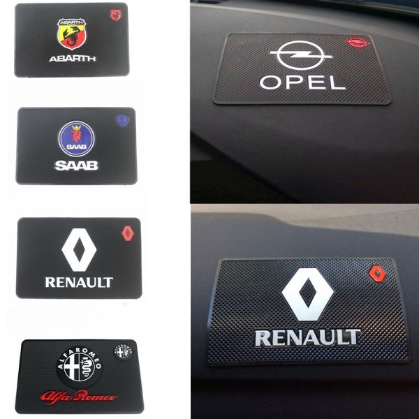 1x Car Interior Sticker Anti Slip Mat For Renault Opel SAAB Daewoo Alfa Romeo Accessories Styling Dashboard Pad