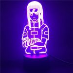 Naruto Anime LED Veilleuse pour Chambre D'enfants Hyuga Neji Figure 3D Lampe Veilleuse pour Enfants Lampe de Bureau Colorée Cadeaux De Noël
