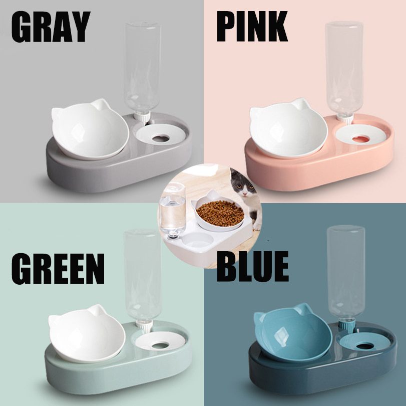 2-in-1-Cat-Bowl-Water-Dispenser-Automatic-Water-Storage-Pet-Dog-Cat-Food-Bowl-Food-Container-with-Waterer-Pet-Waterer-Feeder 2-in-1 Cat Bowl Water Dispenser Automatic Water Storage Pet Dog Cat Food Bowl Food Container with Waterer Pet Waterer Feeder