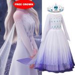 Robe de princesse des neiges pour les filles,vêtements de taille 4 à 10 ans, robes pour enfants, costume d'Halloween ou s'habiller pour le carnaval,