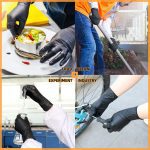 100 pcs Disposable Nitrile Gloves Synthetic Nitrile Xingyu Black Waterproof Oil-Proof Protective Gloves House Industrial Use