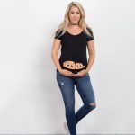 T-shirt à manches courtes avec imprimé de dessin animé pour femme enceinte,haut de maternité de grande taille, collection été, offre spéciale,