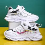 Chaussures de printemps en cuir Pu pour enfants, baskets de Sport pour bébés filles et garçons, souples de marque pour entraîneur, nouvelle collection
