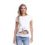 T-shirt à manches courtes avec imprimé de dessin animé pour femme enceinte,haut de maternité de grande taille, collection été, offre spéciale,