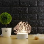 ARILUX 3D Plate LED Lamp Creative 3D LED Night Lights Novelty Illusion Night Lamp 3D Illusion Table Lamp For Home Decorative