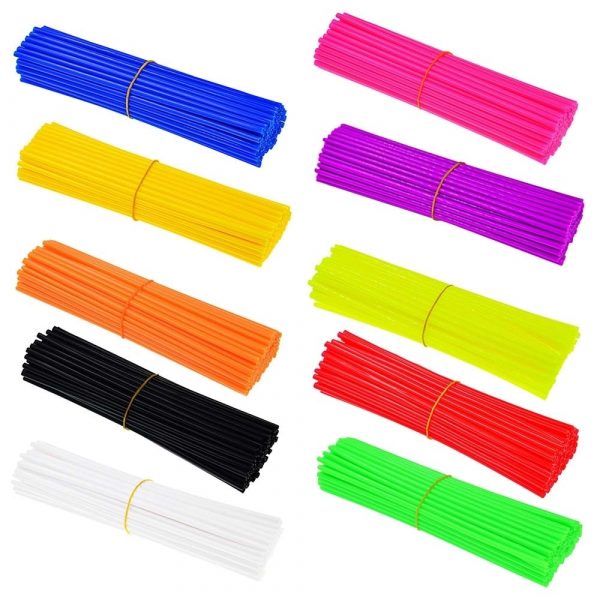 72pcs Motorcycle Dirt Bike Enduro Wheel Rim Spokes Skins Off Road Shrouds Covers Universal Decor for Yamaha Honda Kawasaki