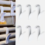 Crochets de qualité supérieure pour radiateur sèche-serviettes, support mural pour vêtements, patère à suspendre dans la salle de bain, porte-foulard blanc, 6 pièces