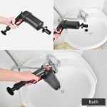Pompe à Air pour salle de bain, pistolet de vidange de puissance à Air, prise de drague de toilettes, nettoyeur de vidange de salle de bains