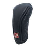 AUTO -Anti-slip Zipper Closure Car Gear Shift Knob Cover Black Auto parts Car stall anti-slip leather case Driving control cover