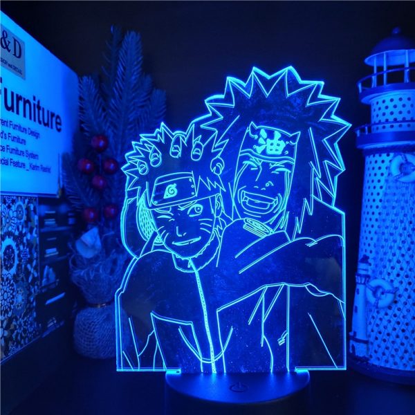 Naruto – lampe 3D Anime Uzumaki Naruto Jiraiya, veilleuse, luminaire décoratif créatif, idéal pour une chambre à coucher