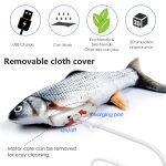 Cat Electric Fish Toy Pet 3D Simulation Fish Soft Plush Shaking Fish Toy Stuffed Interactive Dancing Fish Playing Soft Cat Toy