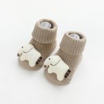 Chaussettes douces antidérapantes en coton pour nouveau-né,vêtement d'automne printemps et hiver pour garçon et fille, motif dessin animé,