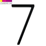 127mm Floating House Number Letters Big Modern Door Alphabet Home Outdoor 5 in.Black Numbers Address Plaque Dash Slash Sign #0-9