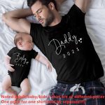 T-shirt amusant pour bébé et papa,vêtements assortis pour annonce de grossesse, look de famille en 2021,