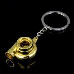 Mini Turbo Turbocharger Keychain Spinning Turbine Key Chain Ring Keyring Keyfob Car Keyring Car Interior Accessories