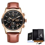 2021 LIGE Men Watches Top Luxury Brand Sport Quartz Watch Men Chronograph Waterproof Wrist Watch Man Stainless Steel Date Clock