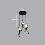 little man climbing pendant light modern hanging lamp creative iron people lights metal cord pandant lamps for kid children room