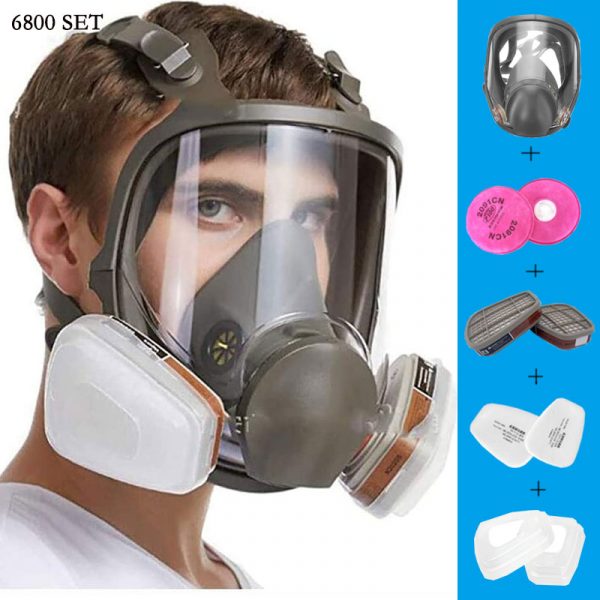 Anti-Fog 6800 Full Face Respirator Gas Mask Industrial Painting Spraying Respirator Safety Work Filter Formaldehyde Protection