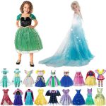 Robe de princesse d'été pour filles, Costumes Elsa et Anna, vêtements de fête pour enfants, motif licorne Tianan Belle, pour filles arabes, 2021