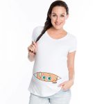 T-shirt à manches courtes avec imprimé de dessin animé pour femme enceinte,haut de maternité de grande taille, collection été, offre spéciale,