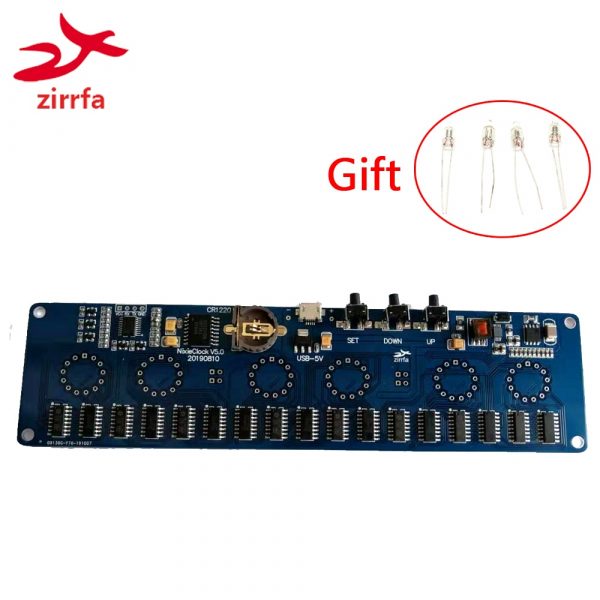 Zirrfa – kit de circuit imprimé électronique Nixie in14, 5V, sans tubes, cadeau, PCBA