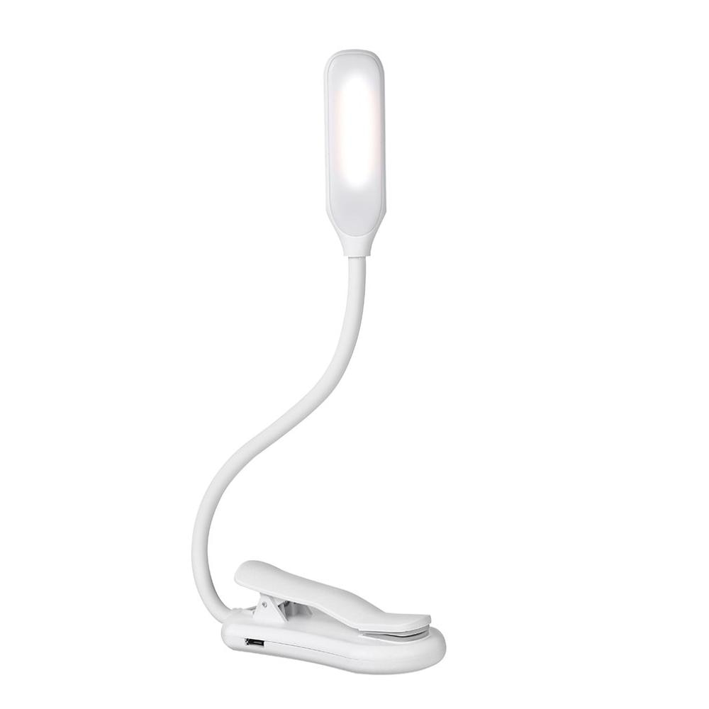 Rechargeable LED USB Book Light Reading Light Flexible Book Lamp Dimmer Clip Table Desk Lamp Portable Clip Light