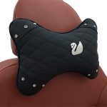 Artificial Leather Car Neck Pillows Support Comfortable Universal Single Headrest Fit For Most Auto Accessories Fills Fiber